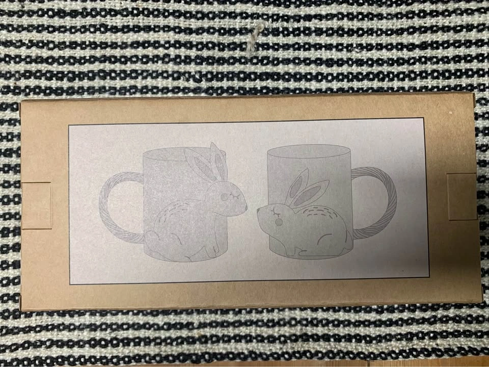 KISSING BUNNY MUGS SET OF 2 - photo 5