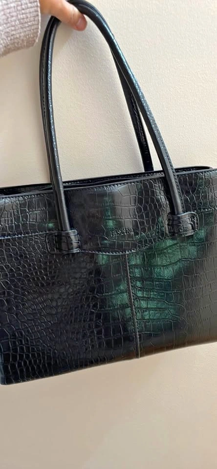 Black embossed bag