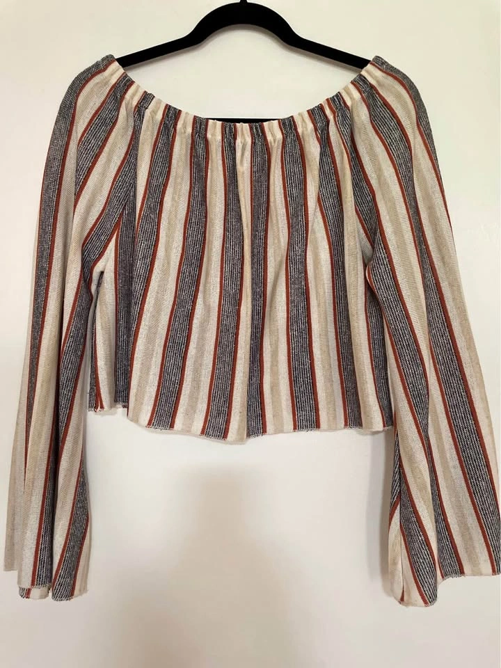 ZARA striped off the shoulder top
