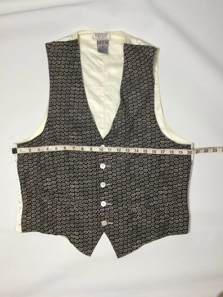 Vintage Bergdorf Goodman Men's Silk Waistcoat Vest - photo 4