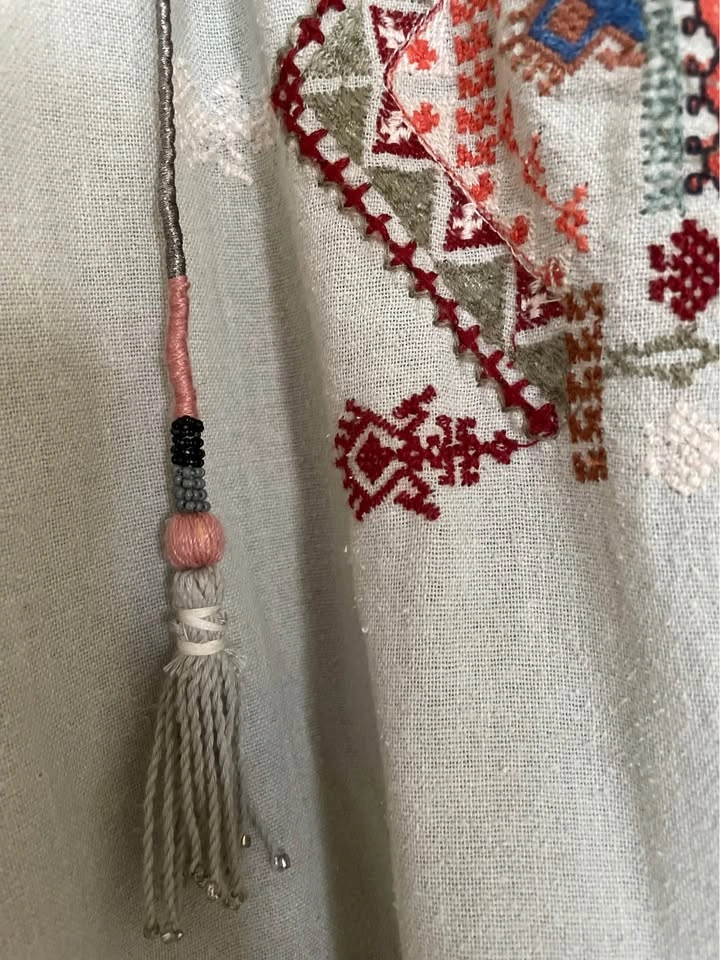Zara Woman’s Embroidered Fringe Kimono Poncho - photo 3