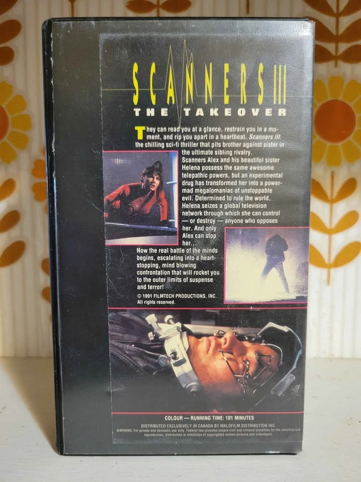 Scanners III: The Takeover (1991) VHS Movie - photo 2