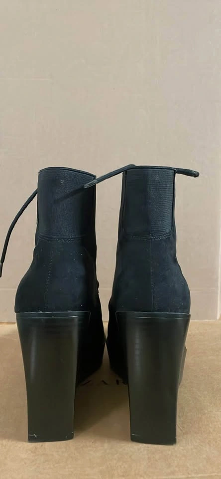 BLACK FAUX SUEDE BOOTS - photo 3