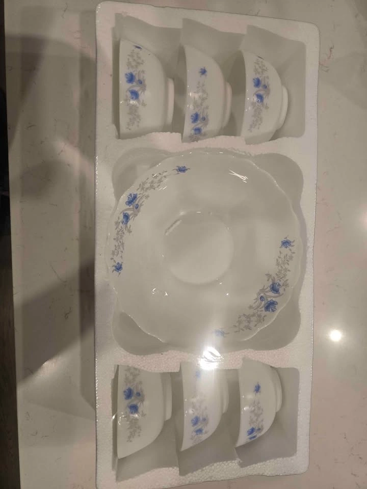 Brand New RK 7-Piece Heat-Resistant Opal Glassware Bowl Set - photo 2