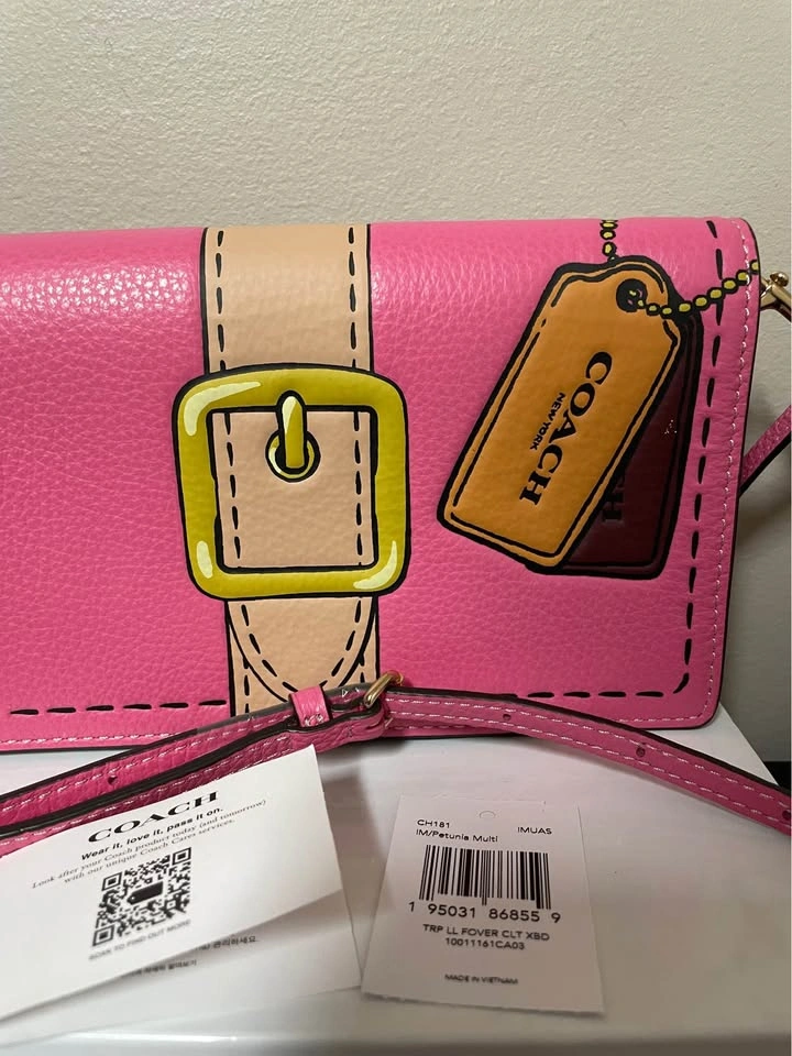 Coach Anna Foldover Clutch Crossbody With Trompe L'oeil Print - photo 2