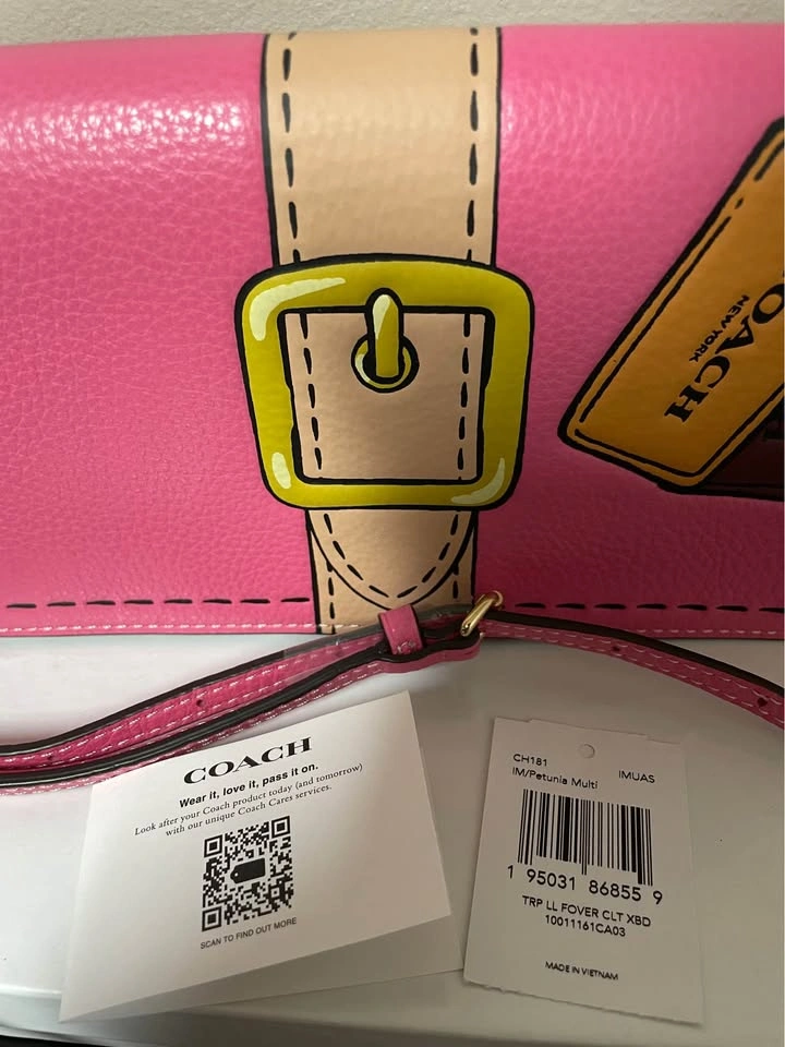 Coach Anna Foldover Clutch Crossbody With Trompe L'oeil Print - photo 3