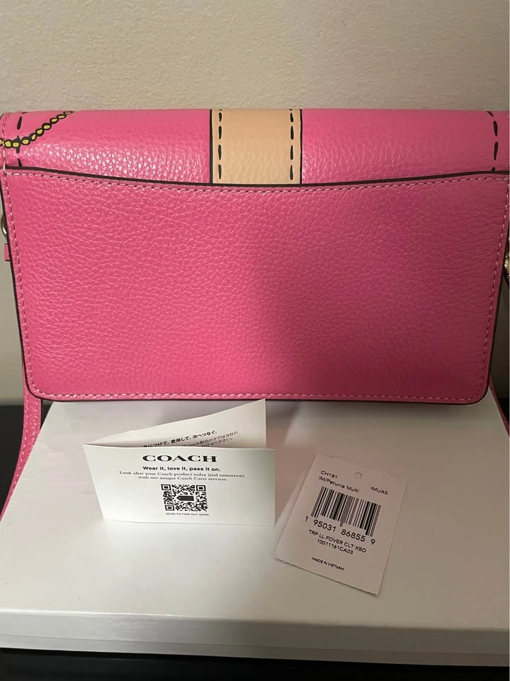 Coach Anna Foldover Clutch Crossbody With Trompe L'oeil Print - photo 4