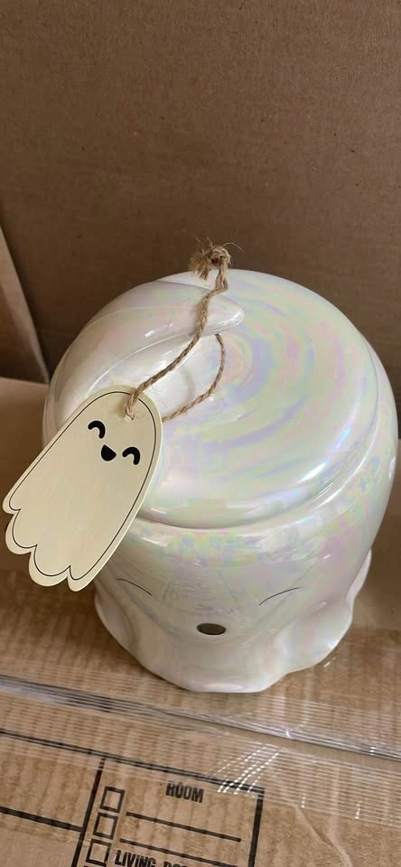 Iridescent ghost cookie jar - photo 2