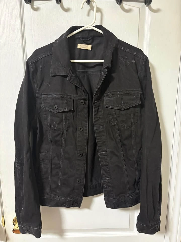 Allsaints distressed denim jacket size M - photo 4