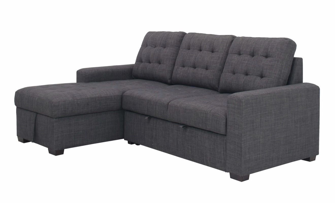 2-pc. Sofa Chaise W/ Pop Up Sleeper And Storage - photo 2
