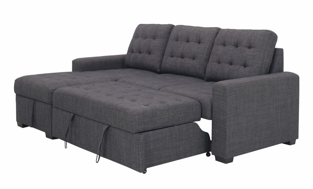 2-pc. Sofa Chaise W/ Pop Up Sleeper And Storage - photo 4