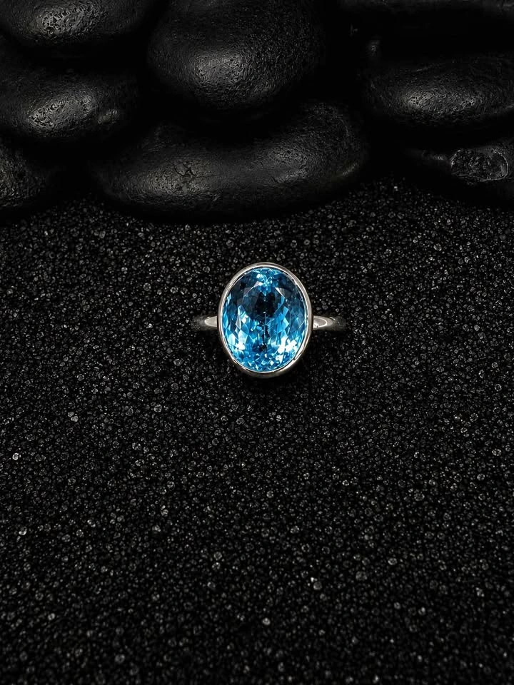 Swiss Blue Topaz Ring