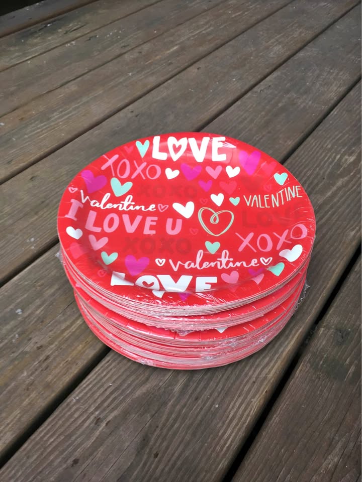 Love You 9” Party Plates 18 Ct. - Brand New