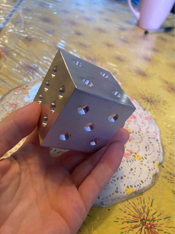 Hand machined solid aluminum dice - photo 2