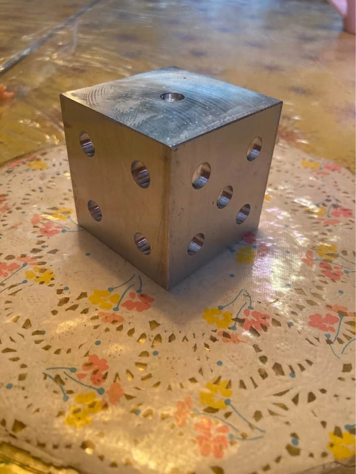 Hand machined solid aluminum dice - photo 4