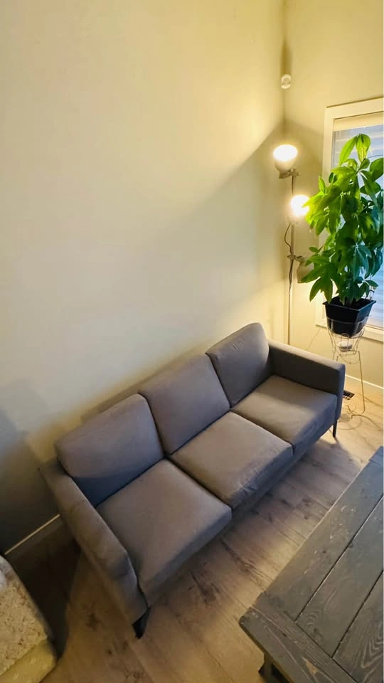 Grey Three-Seater Sofa - photo 2