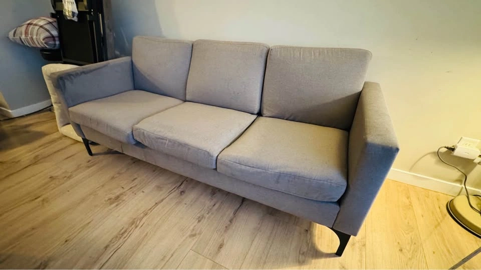 Grey Three-Seater Sofa - photo 4