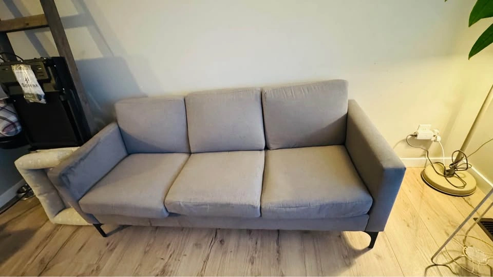 Grey Three-Seater Sofa - photo 5