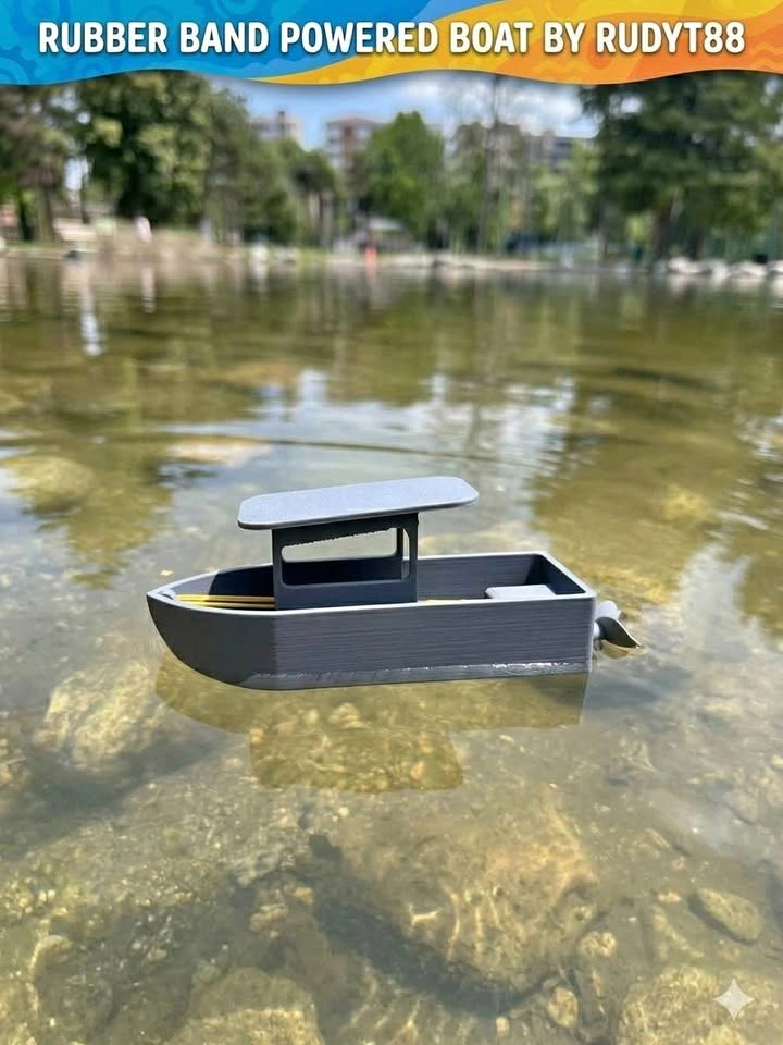 Rubber Band Powered Boat