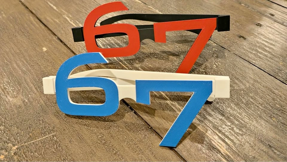 Novelty '67' Number Glasses