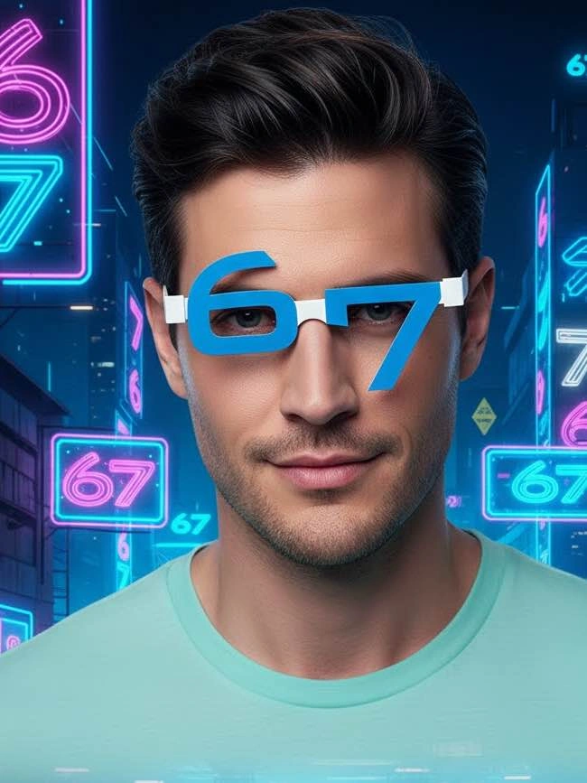 Novelty '67' Number Glasses - photo 2