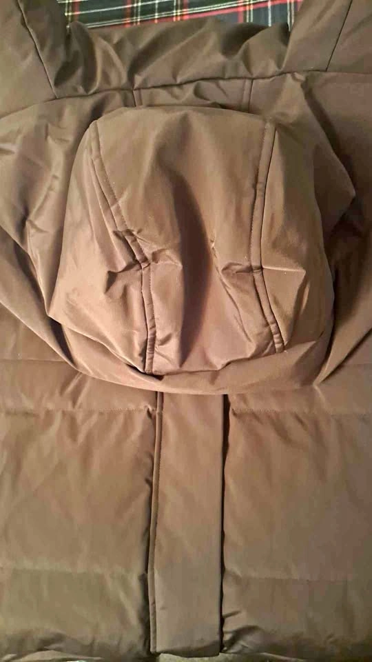 Canadiiana brand, women's feather duvet full length coat, size M
