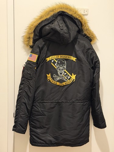 Alpha Industries Men’s Black Puffer Parka N-3B "Fear The Bones" - photo 2