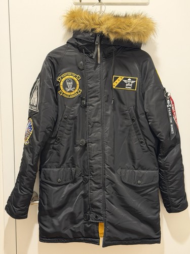 Alpha Industries Men’s Black Puffer Parka N-3B "Fear The Bones" - photo 3