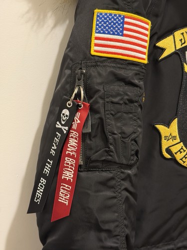 Alpha Industries Men’s Black Puffer Parka N-3B "Fear The Bones" - photo 4