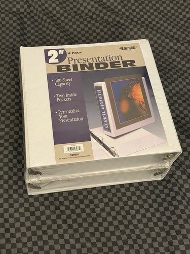 4-pack of Samsill 2-inch presentation binders, 400-sheet capacit