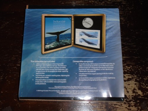 2010 Canada Post/Royal Canadian Mint Blue Whale Coin & Stamp - photo 3