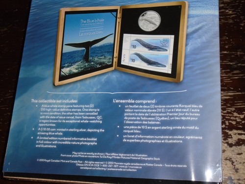 2010 Canada Post/Royal Canadian Mint Blue Whale Coin & Stamp - photo 4