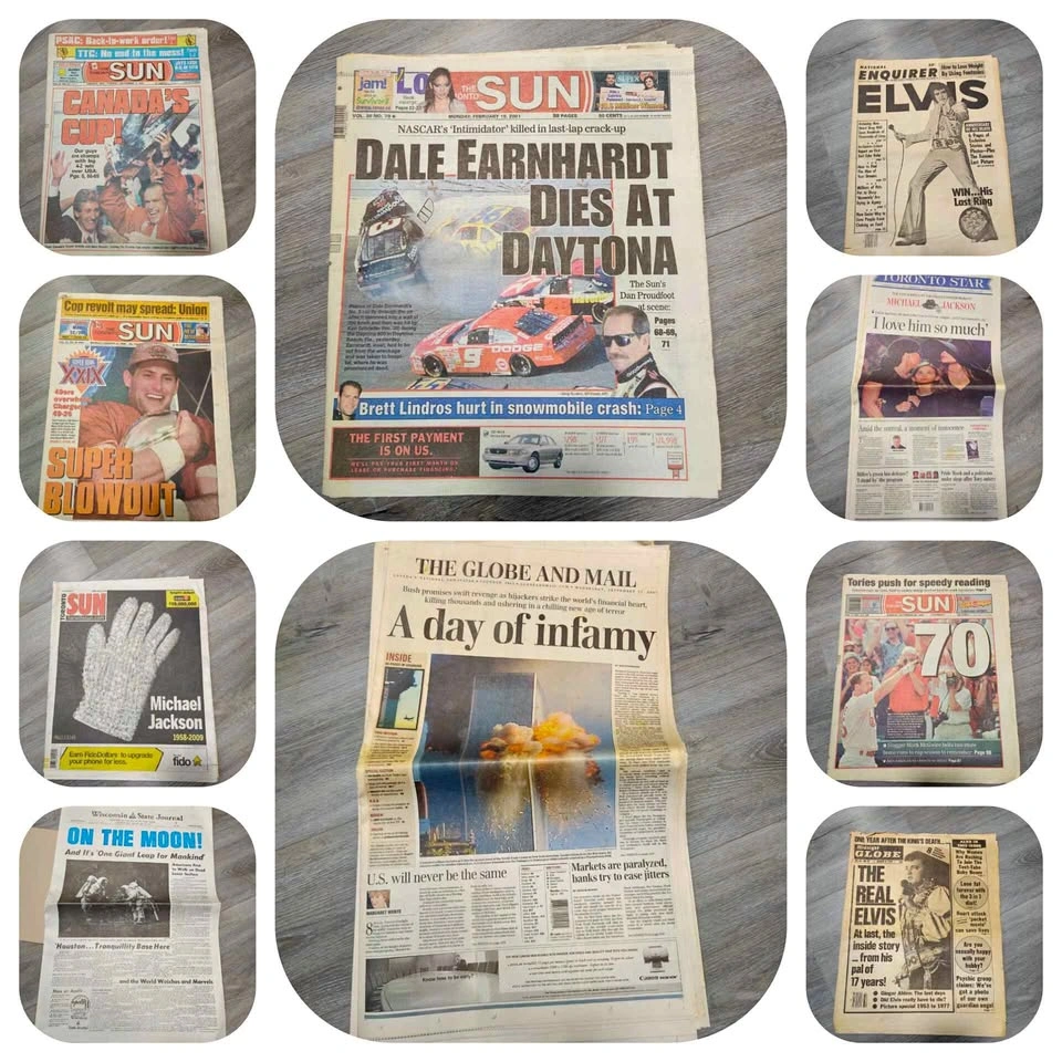 Vintage 1940s - 2000s Original Newspapers x41