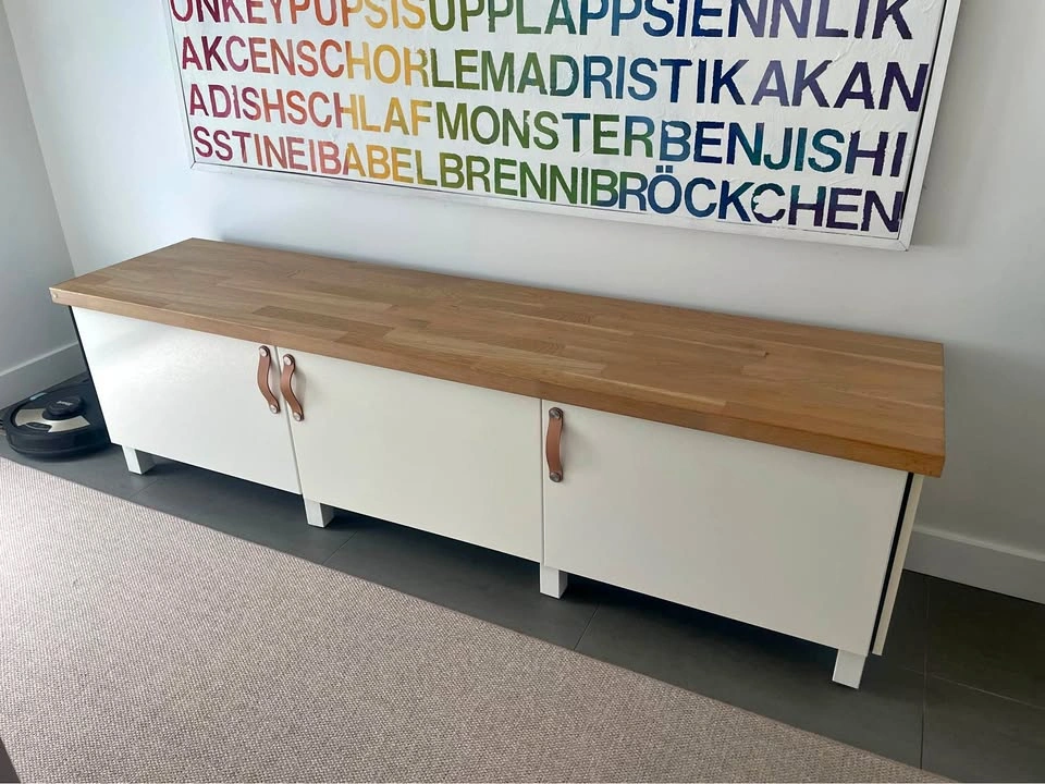 IKEA Besta Media Console Low Bench Sideboard White