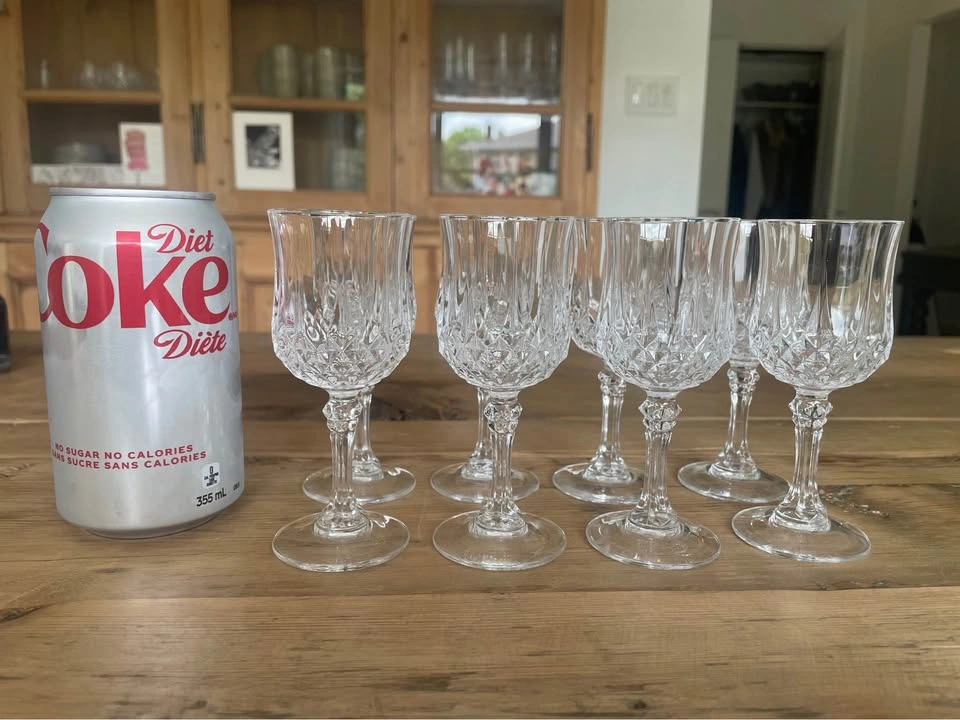 8 x Cristal d’Arques Longchamps Liqueur Glasses Cordial 2oz - photo 5