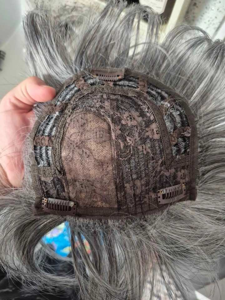 Grey Clip-In Hair Topper - photo 3