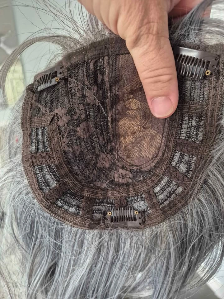 Salt and Pepper Grey Hair Topper - photo 4