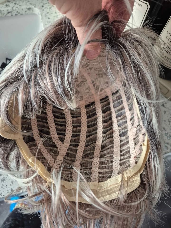 Short Layered Ash Blonde Highlighted Wig - photo 4