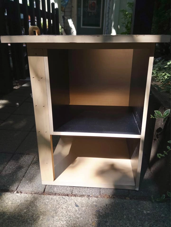 Light Brown Wooden Cabinet Side Table - photo 2