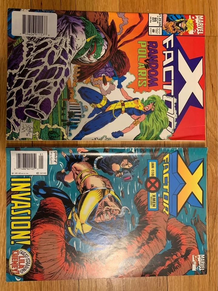 X-Factor issue #95 (1993) & 110 (1995) Comic Books / VG Conditio