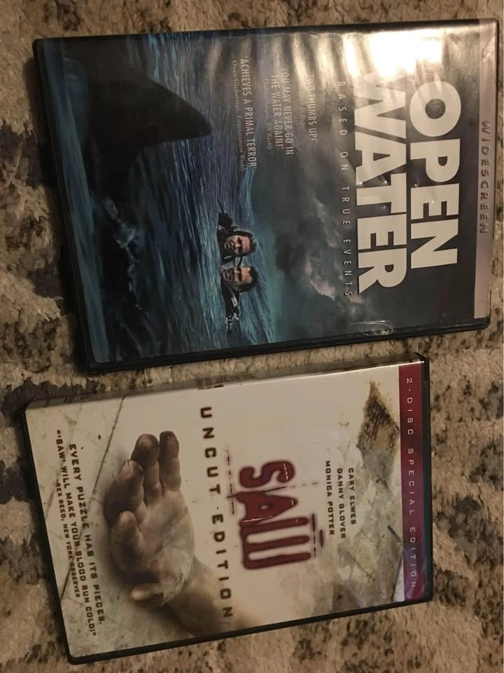 Open Water & Saw DVDs / Like-new condition