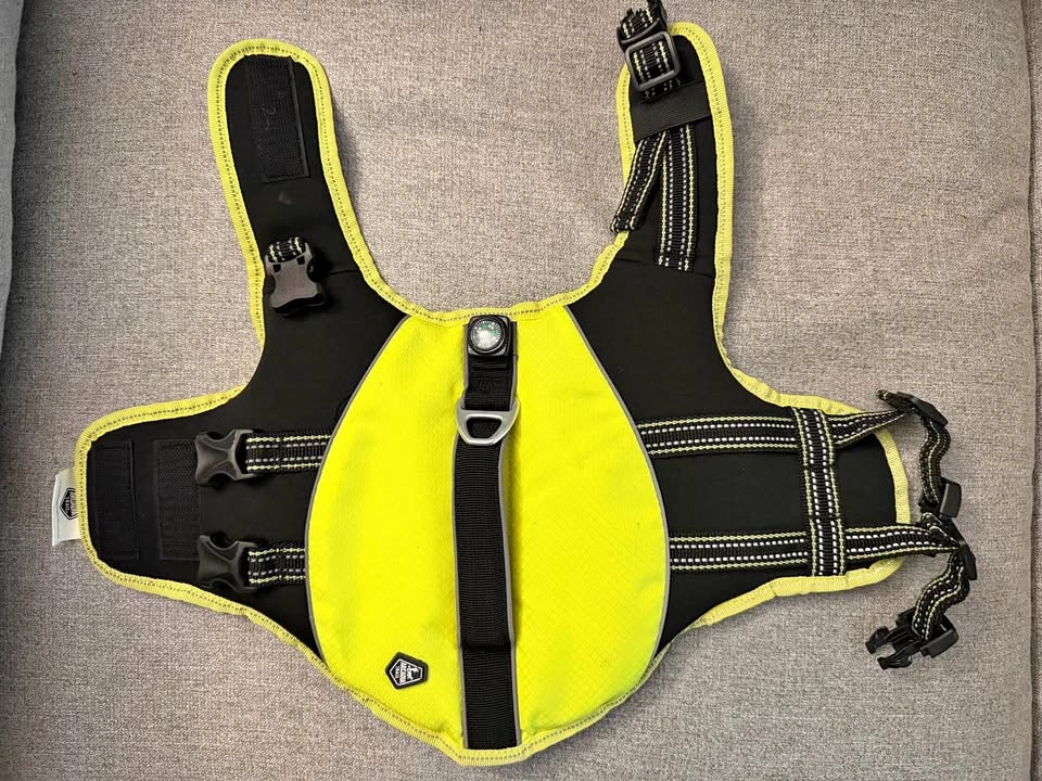 Arcadia Trail High Visibility Yellow Dog Flotation Life Jacket