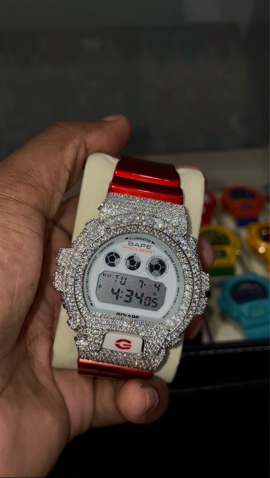 BAPE Iced Out G-Shock DW6900
