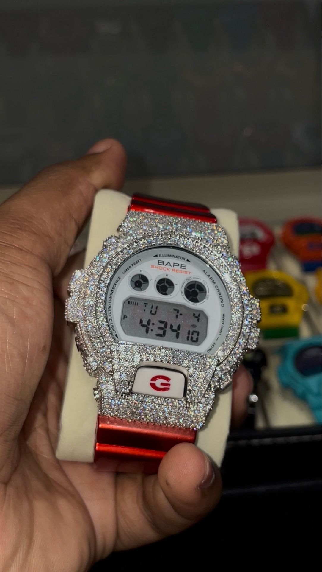 BAPE Iced Out G-Shock DW6900 - photo 2