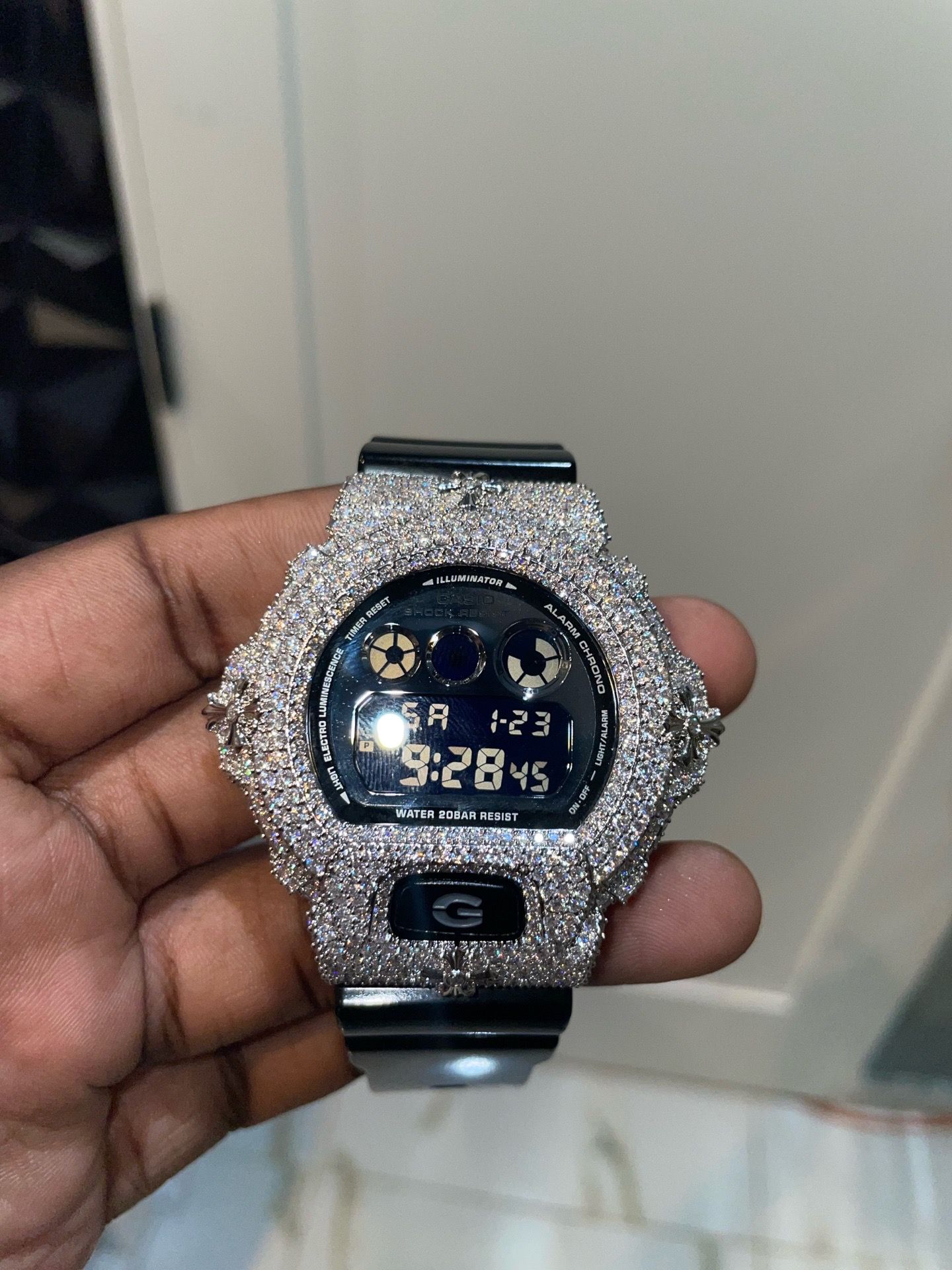 G-Shock DW6900 Iced Out Bussdown