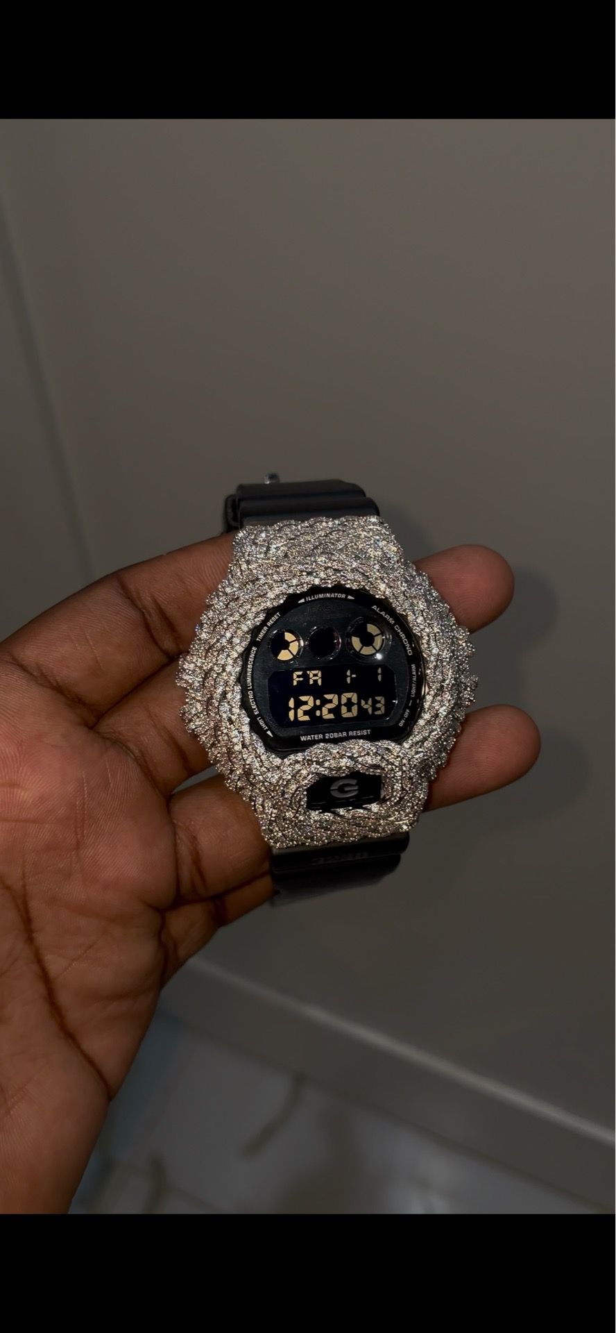 G-Shock DW6900 Iced Out Bussdown