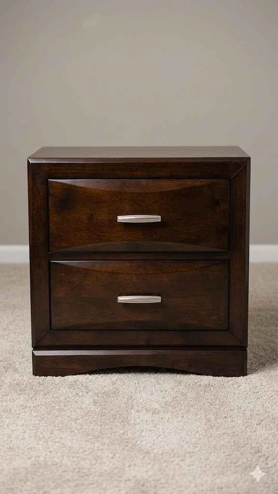 4-Piece Dark Wood Bedroom Set - photo 2