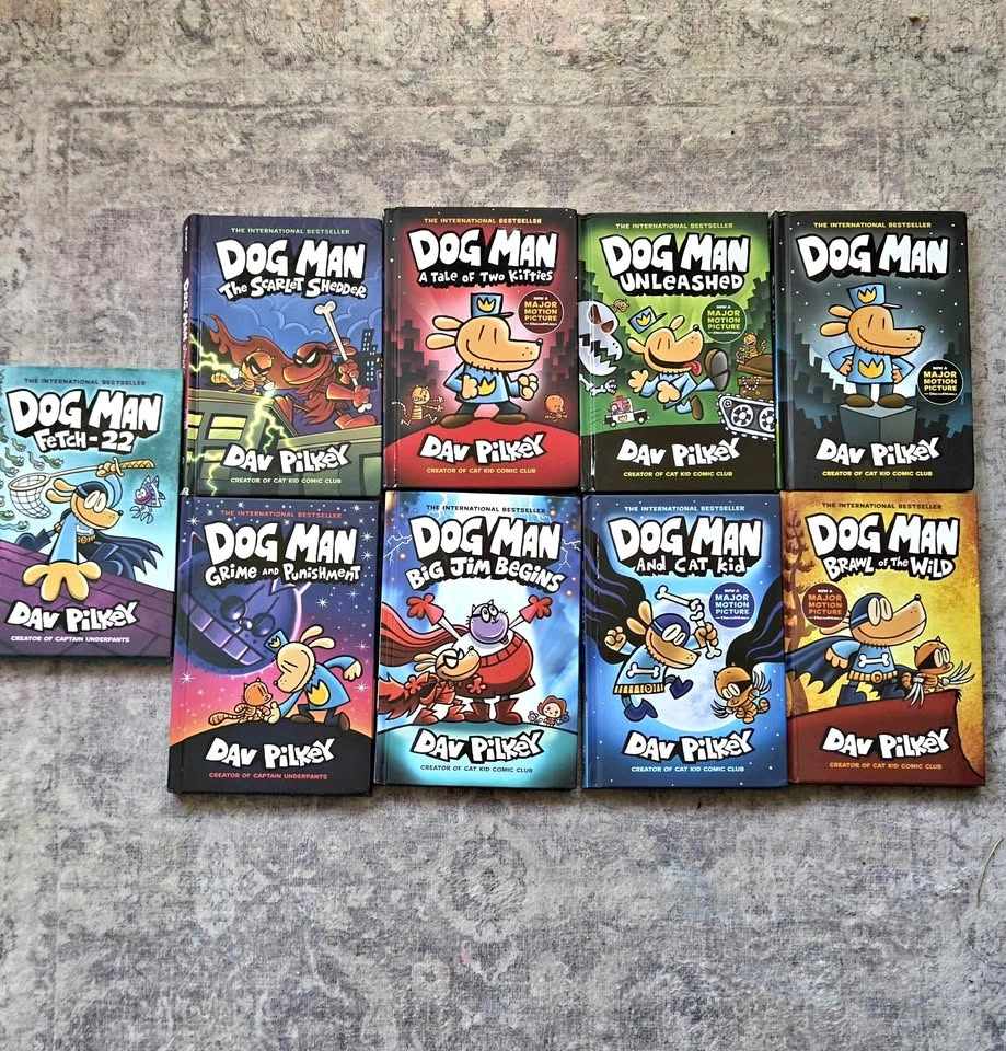 Dog Man Hardcover Book Bundle – 9 Books