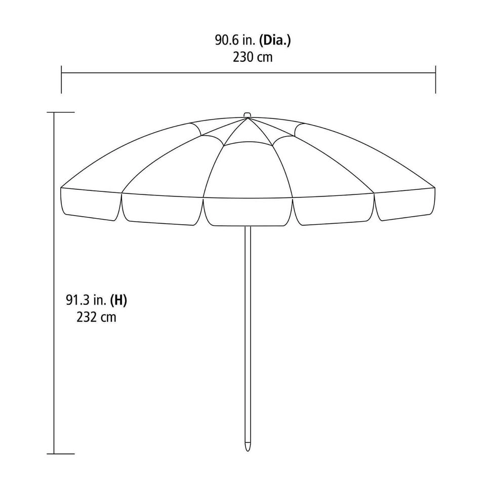 Mainstays 8 ft. Beach Umbrella - photo 4