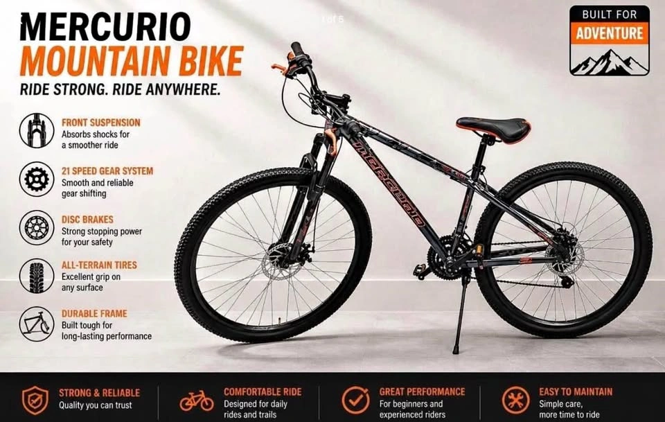 MERCURIO Aluminum MTB Crow R29 Graphite Bicycle